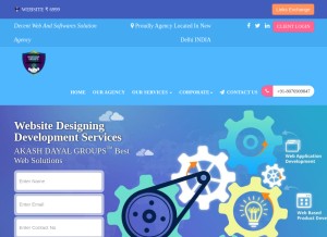 How akashdayalgroups.com looks like on a tablet such as an iPad.