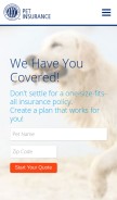 How akcpetinsurance.com looks like on a mobile device such as an iPhone.