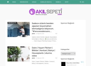 How akilsepeti.com looks like on a tablet such as an iPad.