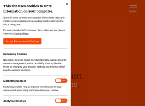 How akingump.com looks like on a tablet such as an iPad.