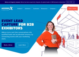 How akkroo.com looks like on a tablet such as an iPad.