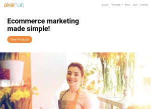 How akohub.com looks like on a tablet such as an iPad.