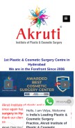 How akruti.co.in looks like on a mobile device such as an iPhone.