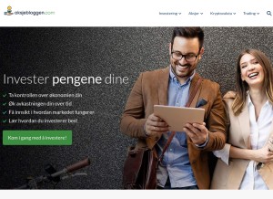 How aksjebloggen.com looks like on a tablet such as an iPad.