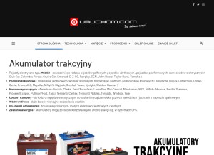 How akumulator-trakcyjny.pl looks like on a tablet such as an iPad.
