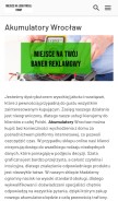 How akumulatory-wroclaw.pl looks like on a mobile device such as an iPhone.