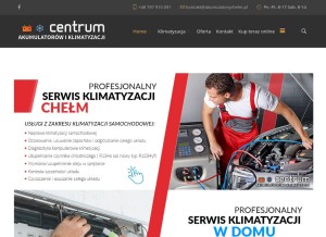 How akumulatorychelm.pl looks like on a tablet such as an iPad.