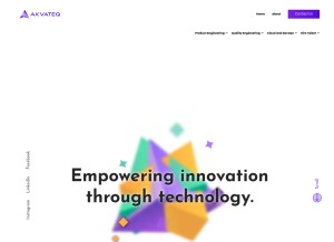 How akvateq.com looks like on a tablet such as an iPad.