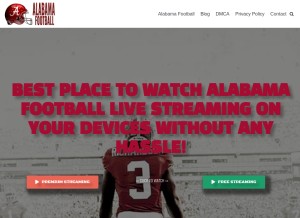 How alabama-football.net looks like on a tablet such as an iPad.