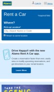 How alamo.com looks like on a mobile device such as an iPhone.