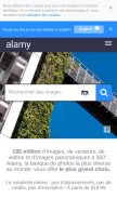 How alamyimages.fr looks like on a mobile device such as an iPhone.