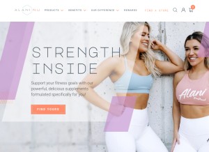 How alaninu.com looks like on a tablet such as an iPad.