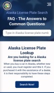 How alaskalicenseplate.com looks like on a mobile device such as an iPhone.