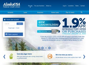 How alaskausa.org looks like on a tablet such as an iPad.