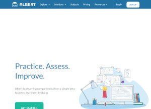 How albert.io looks like on a tablet such as an iPad.