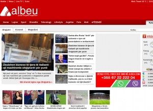How albeu.com looks like on a tablet such as an iPad.