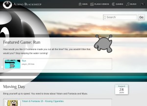 How albinoblacksheep.com looks like on a tablet such as an iPad.