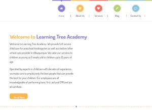 How albuquerquepreschool.net looks like on a tablet such as an iPad.