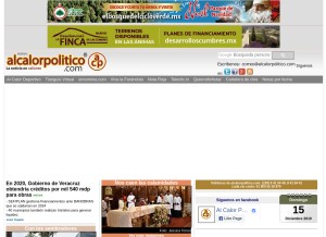 How alcalorpolitico.com looks like on a tablet such as an iPad.