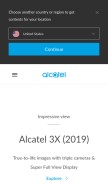 How alcatelmobile.com looks like on a mobile device such as an iPhone.