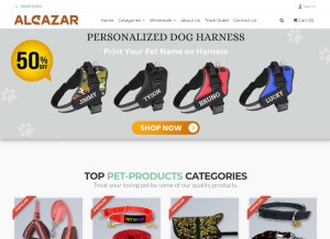 How alcazar.in looks like on a tablet such as an iPad.