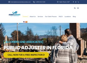 How alconeroandassociates.com looks like on a tablet such as an iPad.