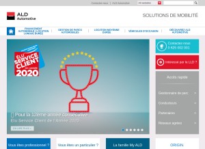 How aldautomotive.fr looks like on a tablet such as an iPad.