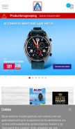 How aldi.be looks like on a mobile device such as an iPhone.