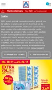 How aldi.nl looks like on a mobile device such as an iPhone.