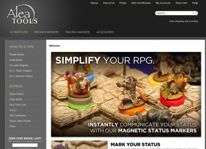 How aleatools.com looks like on a tablet such as an iPad.