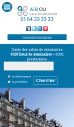 How aleou.fr looks like on a mobile device such as an iPhone.