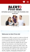 How alertfirstaid.com looks like on a mobile device such as an iPhone.