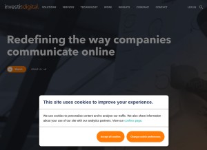 How alertir.com looks like on a tablet such as an iPad.