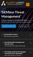 How alertlogic.com looks like on a mobile device such as an iPhone.