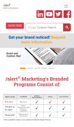 How alertmarketingmail.com looks like on a mobile device such as an iPhone.