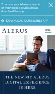 How alerus.com looks like on a mobile device such as an iPhone.