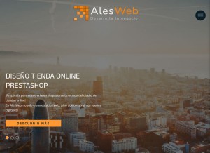 How alesweb.es looks like on a tablet such as an iPad.