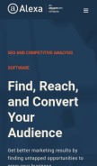 How alexa.com looks like on a mobile device such as an iPhone.