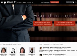 How alexia.fr looks like on a tablet such as an iPad.