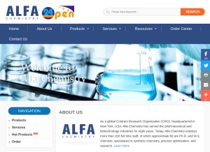How alfa-chemistry.com looks like on a tablet such as an iPad.