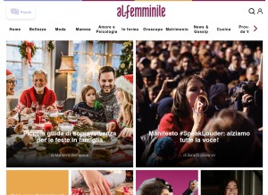 How alfemminile.com looks like on a tablet such as an iPad.