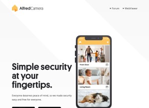 How alfred.camera looks like on a tablet such as an iPad.