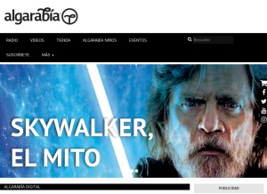 How algarabia.com looks like on a tablet such as an iPad.