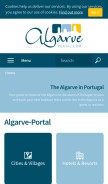 How algarve-portal.com looks like on a mobile device such as an iPhone.