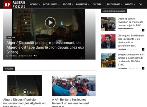 How algerie-focus.com looks like on a tablet such as an iPad.