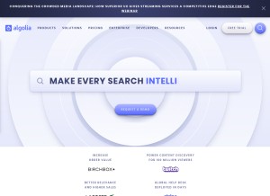 How algolianet.com looks like on a tablet such as an iPad.