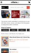 How alibris.com looks like on a mobile device such as an iPhone.