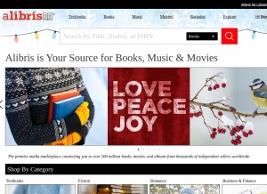 How alibris.com looks like on a tablet such as an iPad.