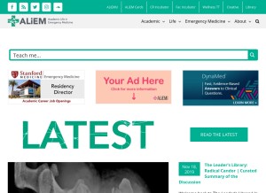 How aliem.com looks like on a tablet such as an iPad.