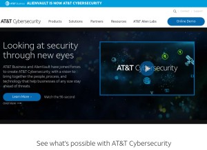 How alienvault.com looks like on a tablet such as an iPad.